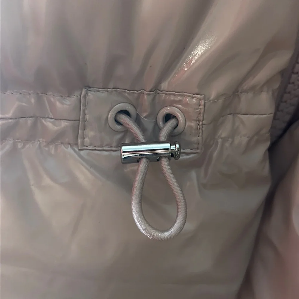 ALO Yoga Quilted Hooded Puffer Coat in Pale Pink